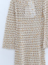 SWAYING 25 Fall/Winter Collection: Silk-Wool Mesh Long-Sleeve Dress with Cutout Detail (SW-SW25AW2L06C2S2-TUO, Camel)